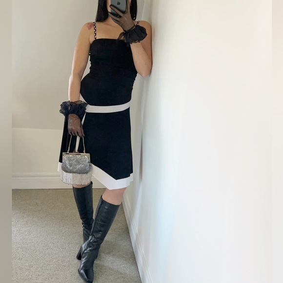 Vintage Dresses & Skirts - Vintage Y2K Algo petite Black and White Dress 2